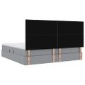 vidaXL Postel s úložným prostorem a matrací Svetlosivá 200 x 200 cm