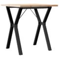 vidaXL Jedálenský stolík v tvare Y 70x70x75,5 cm borovica a oceľ