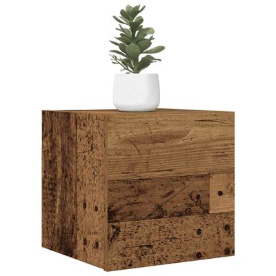 vidaXL Nástenná TV skrinky 2 ks staré drevo 30,5x30x30 cm