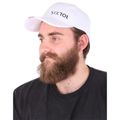 Kšiltovka s LED svetlom B-CAP 25lm, nabíjacia, USB, univerzálna veľkosť, biela SIXTOL
