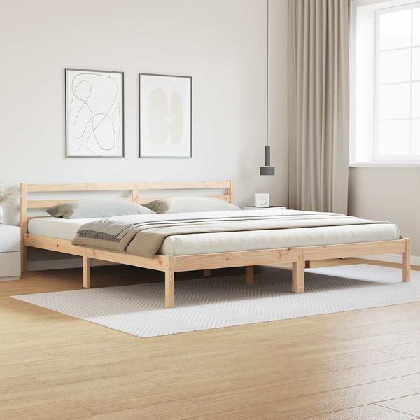 vidaXL Rám postele s čelnou doskou Hnedá 225,5 x 185,5 x 69,5 cm