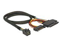 Interný kábel SAS - SFF-8643 (M) do SATA napájania, U.2 (SFF-8639) - 50 cm - čierna - pre P/N: 62696, 62703, 62704, 62710, 89458
