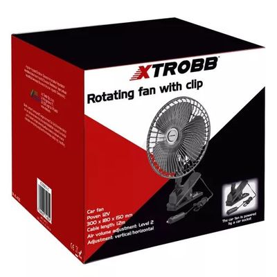 Otočný ventilátor s klipom Xtrobb 23194 do auta, 12V, 1,2m Otočný ventilátor s klipem Xtrobb 23194 do auta, 12V, 1,2m