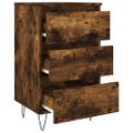vidaXL Nočné stolíky 2 ks dymový dub 40x35x69 cm kompozitné drevo