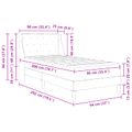 vidaXL Rám postele s matracom s matracmi Svetlosivá 90 x 200 cm Zamat