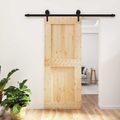 vidaXL Posuvné dvere Prírodná a čierna 85 x 210 cm