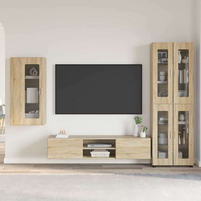 vidaXL Zostava TV skriniek FLORIN 3 pcs Sonoma dub Kompozitné drevo