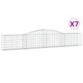 vidaXL Oblúkový gabionový kôš 7 ks 400x30x60/80 cm pozinkované železo
