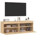 vidaXL TV nástenné skrinky s LED svetlami 2 ks dub sonoma 60x30x40 cm