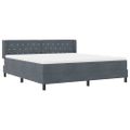 vidaXL Posteľ s pružinovým rámom Tmavo šedá 200 x 180 cm Zamat