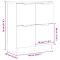 vidaXL Komoda staré drevo 60x30x70 cm kompozitné drevo