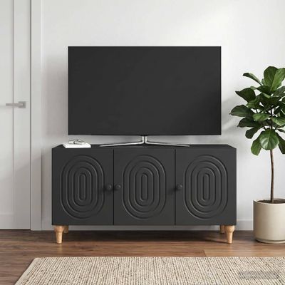 vidaXL TV skrinka 99 x 34,5 x 50 cm Čierna Kompozitné drevo