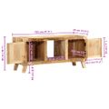 vidaXL TV skrinka 105x46x32 cm Masívne drevo hrubé mango