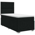 vidaXL Posteľ boxspring s matracom Čierna 100 x 200 cm Látka