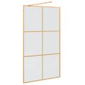 vidaXL Stena walk-in sprchy Zlatá 115 x 195 cm tvrdené sklo