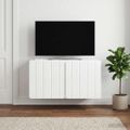 vidaXL Nástenná TV skrinka 59,5 x 31 x 30 cm Biela s vysokým leskom