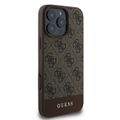 Guess puzdro pre iPhone 16 Pro 6,3" GUHCP16LG4GLBR hnedé pevné puzdro 4G Bottom Stripe