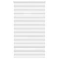 vidaXL Zebra roleta biela 130x230 cm šírka látky 125,9cm polyester