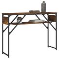 vidaXL Konzolový stolík s policou dymový dub 105x30x75cm kompoz. drevo