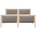 vidaXL Rám postele Hnedá a taupe 160 x 200 cm Borovicový masív