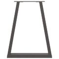 vidaXL Nohy k jedálenskému stolu v tvare V, 2 ks, antracitové, 50x(72-73,3) cm, oceľ