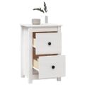vidaXL Nočné stolíky 2 ks biele 40x35x61,5 cm masívne borovicové drevo