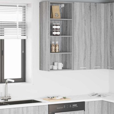 vidaXL Závesná skrinka Sivý Sonoma 40 x 29,5 x 100 cm Kompozitné drevo