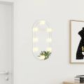 vidaXL Zrkadlo s LED svetlami 60x30 cm sklenené oválne