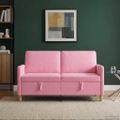vidaXL Sofa s úložným priestorom Ružová 152 x 78 x 87 cm Polyester