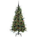 vidaXL Umelý Sklápací Vianočný Stromček Zelená 120 cm PE a PVC