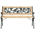 vidaXL Záhradná lavička s vankúšom Hnedá 116 x 54 x 73 cm drevo