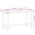 vidaXL Pracovný stôl 150x55x81,5 cm masívny buk a kov