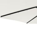 vidaXL Záhradný slnečník s LED a oceľovou tyčou biely 225x225x212 cm