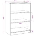 vidaXL Šatná skriňa Staré drevo 77 x 48 x 102 cm Kompozitné drevo