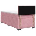 vidaXL Posteľ boxspring s matracom Ružová 90 x 190 cm Zamat