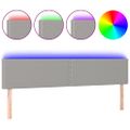 vidaXL Čelo postele s LED bledosivé 160x5x78/88 cm látka