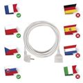 Prodlužovací kabel EMOS P0117 spojka 7m, biely / 1 mm2