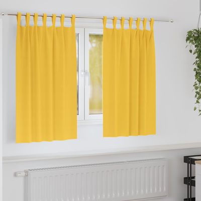 vidaXL Záclony na zatemnenie s krúžkami 2 pcs Horčicová žltá