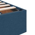 vidaXL Postel s úložným prostorem a matrací Modrá 200 x 200 cm látka