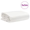 vidaXL Celta biela 5x5 m 650 g/m²