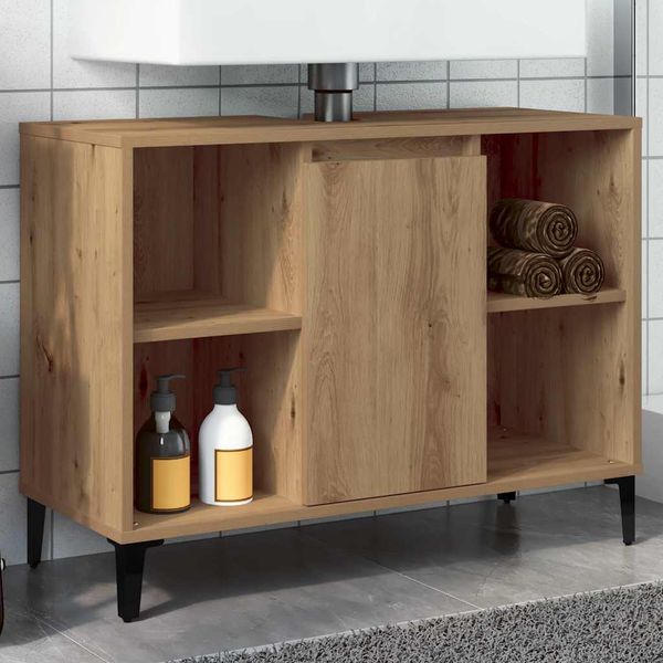 vidaXL Umývadlová skrinka dub artisan 80x33x60 cm kompozitné drevo