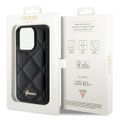 Puzdro Guess pre iPhone 15 Pro 6,1" GUHCP15LPSQSQSK čierne HC PU Quilted Metal Logo