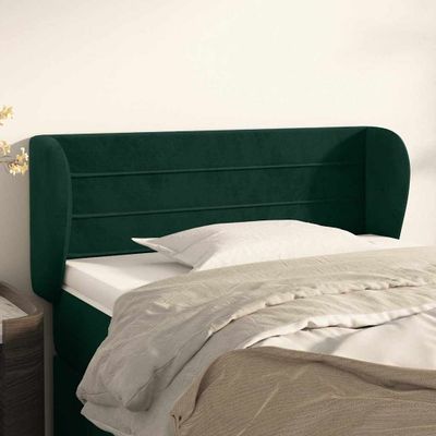 vidaXL Čelo postele so záhybmi tmavozelený 83x23x78/88 cm zamat