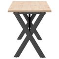 vidaXL Jedálenský stolík v tvare X 160x40x45 cm borovica a oceľ