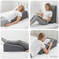 vidaXL Vankúš na nohy 68 x 41 x 21 cm PU pena Sivá