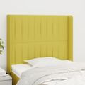vidaXL Čelo postele so záhybmi zelené 83x16x118/128 cm látka