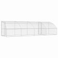 vidaXL Psí kennel 4 ks Strieborná 8 x 2 x 2 m Pozinkovaná oceľ