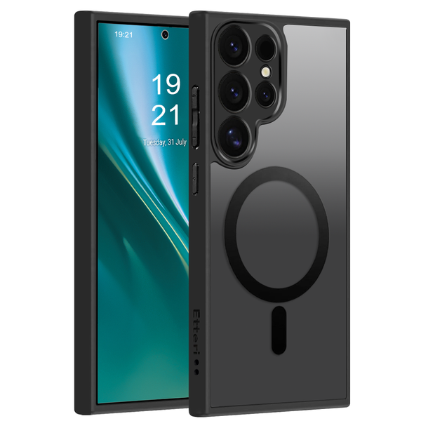 Etteri Matné Mag puzdro pre Samsung Galaxy S24 Ultra čierna