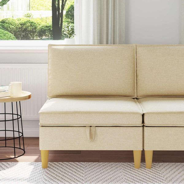 vidaXL Sofa s úložným priestorom Látka