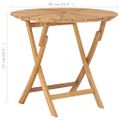 vidaXL Skladací záhradný stôl Ø 85 cm, tíkový masív